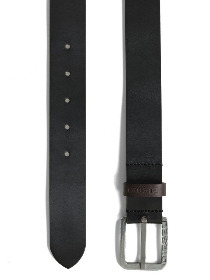Diesel Ledergürtel 3,5 cm breit mit Metallverschluss - LOGO B-BASIC BELT 100% Echtleder – Bild 2 von 4
