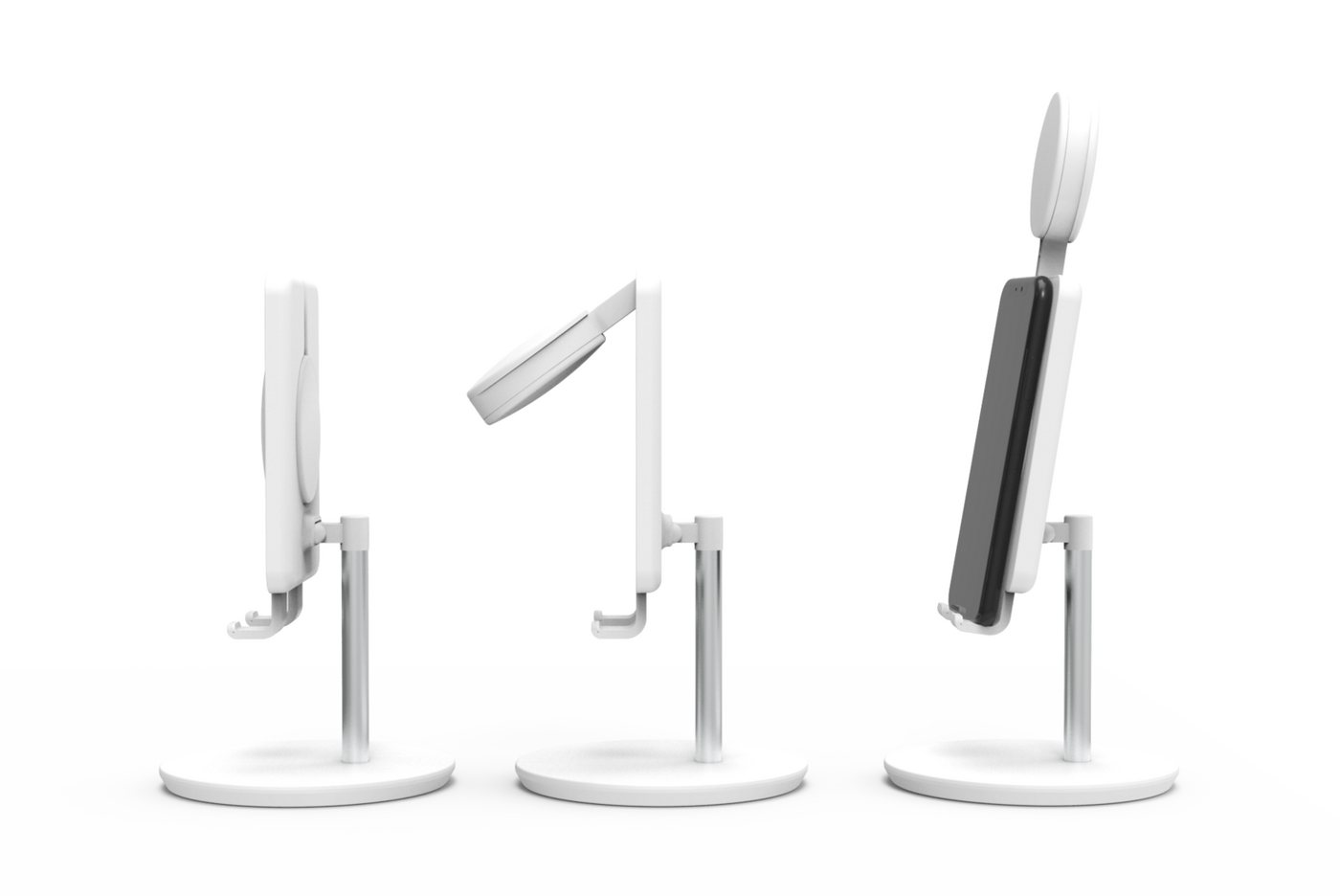 DigiPower Smartphone-Halterung Shine Smartphone-Ständer mit 3" Ringlicht, höhenverstellbar, (Multi-Winkel) – Bild 3 von 5