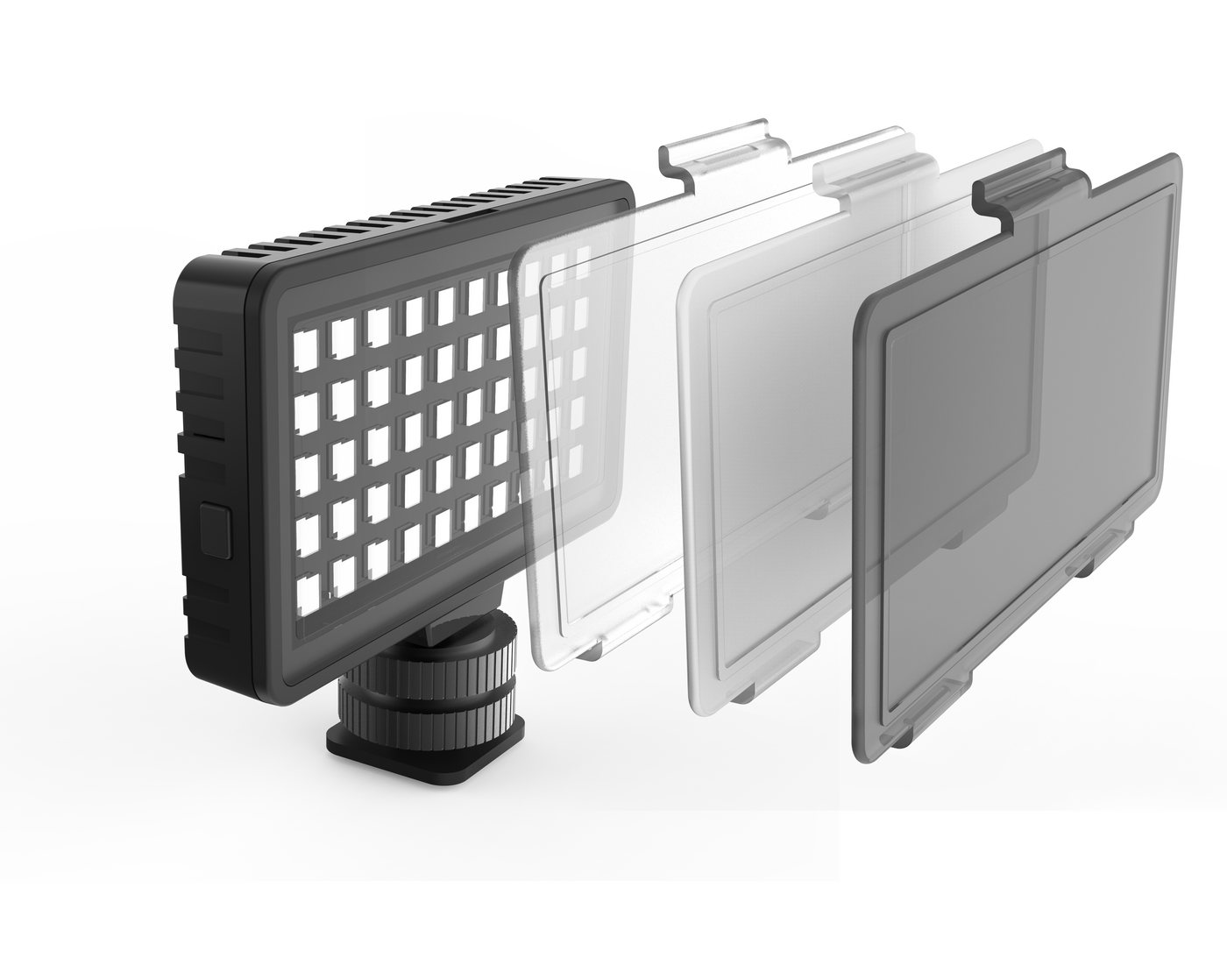 DigiPower Videoleuchte LED Videolicht, mit 3 Beleuchtungsmodi und 3 Farbfiltern, 50 LEDs – Bild 3 von 5