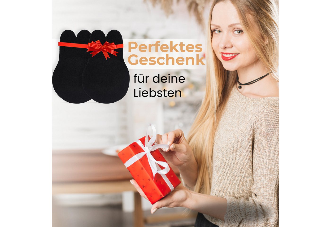 Dilara BH-Einlagen Rabbit Glue Bra 2er Set, Klebe Hase Push-Up BH trägerlos & rückenfrei, mit handaufgetragenem Kleber & Wiederverwendbar – Bild 5 von 5