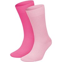 DILLY SOCKS 2er-Pack Socken Premium Ribbed Collection, Größe 41-46 in Pink