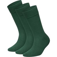 DILLY SOCKS 3er-Pack Socken One Color Smooth, Größe 36-40 in Grün