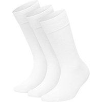 DILLY SOCKS 3er-Pack Socken One Color Smooth, Größe 41-46 in Weiß