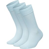 DILLY SOCKS 3er-Pack Socken One Color Smooth, Größe 41-46 in Blau