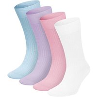 DILLY SOCKS 4er-Pack Socken Premium Ribbed Collection, Größe 41-46 in Bunt