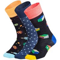 DILLY SOCKS Socken Galactic Cubes, Größe 36/40 in Bunt