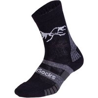 DILLY SOCKS Sportsocken Active Merino, Größe 39/42 in Schwarz