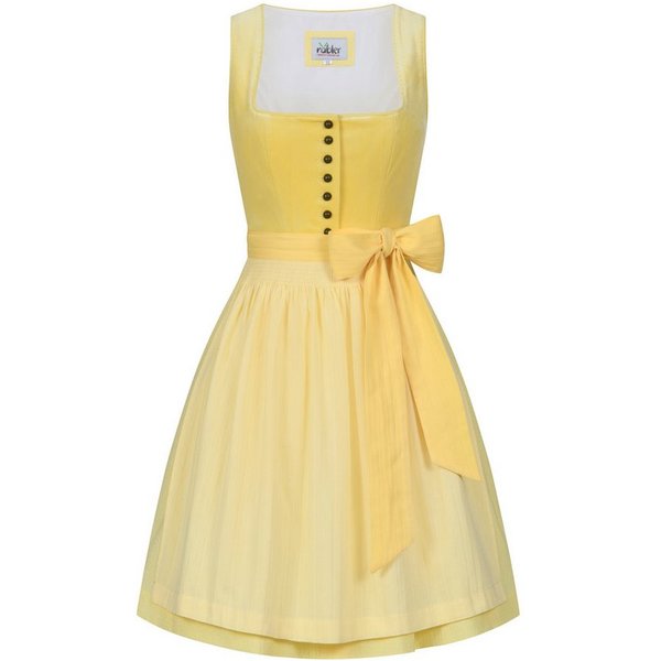 Nübler Dirndl Mini Dirndl Fleur in Zitronenfalter von Nübler - Rocklänge 60 cm