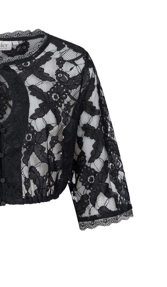 Nübler Dirndlbluse Dirndlbluse Claudia in Schwarz von Nübler" – Bild 3 von 4