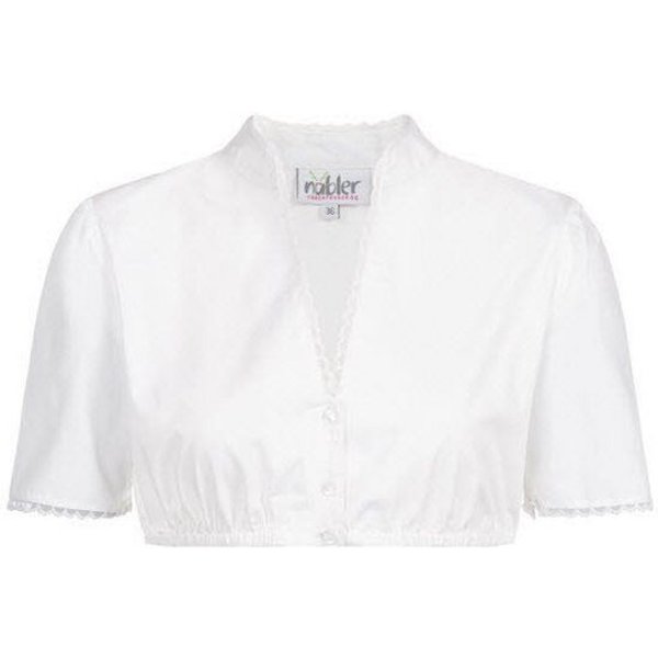 Nübler Dirndlbluse Dirndlbluse Kurzarm Babsi in Weiß von Nübler