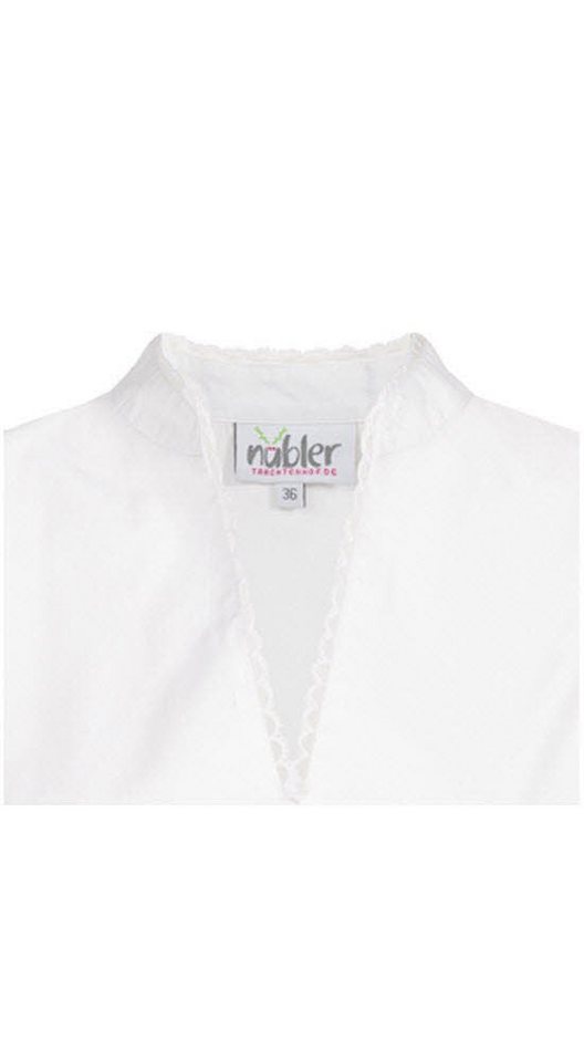 Nübler Dirndlbluse Dirndlbluse Kurzarm Babsi in Weiß von Nübler – Bild 4 von 5