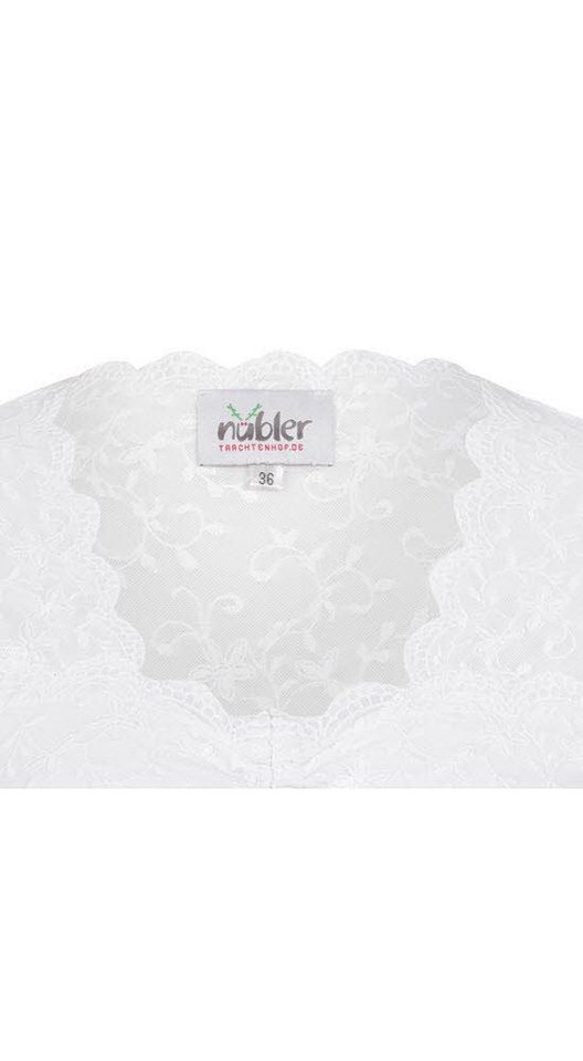 Nübler Dirndlbluse Dirndlbluse Kurzarm Nena in Weiß von Nübler – Bild 3 von 5