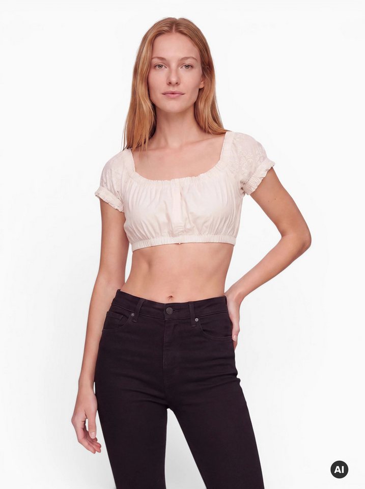 Nübler Dirndlbluse Dirndlbluse Kurzarm Sofia in Creme von Nübler – Bild 3 von 4