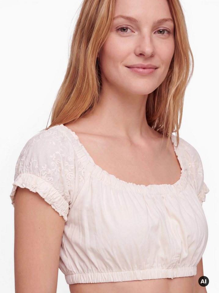 Nübler Dirndlbluse Dirndlbluse Kurzarm Sofia in Creme von Nübler – Bild 4 von 4