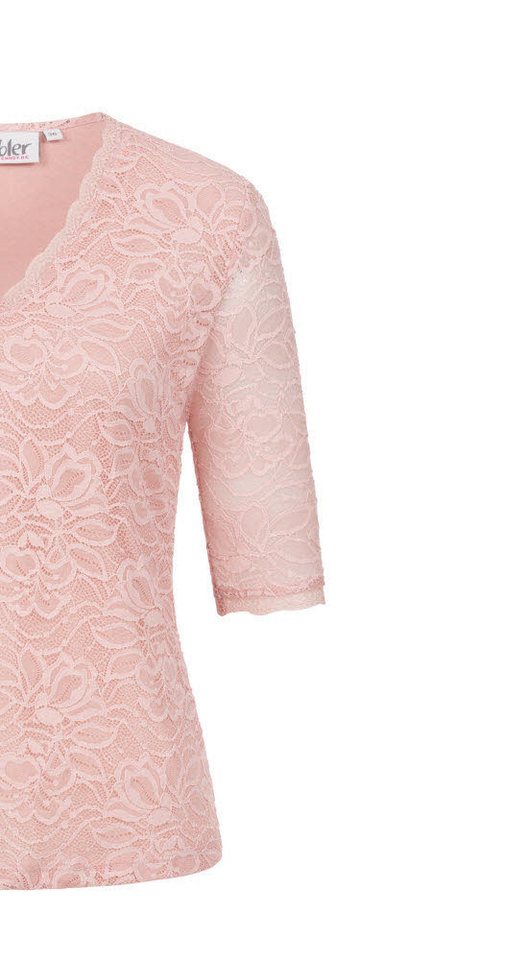 Nübler Dirndlbluse Trachtenblse kurzarm Frieda in Rose von Nübler – Bild 3 von 4