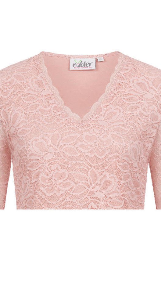 Nübler Dirndlbluse Trachtenblse kurzarm Frieda in Rose von Nübler – Bild 4 von 4