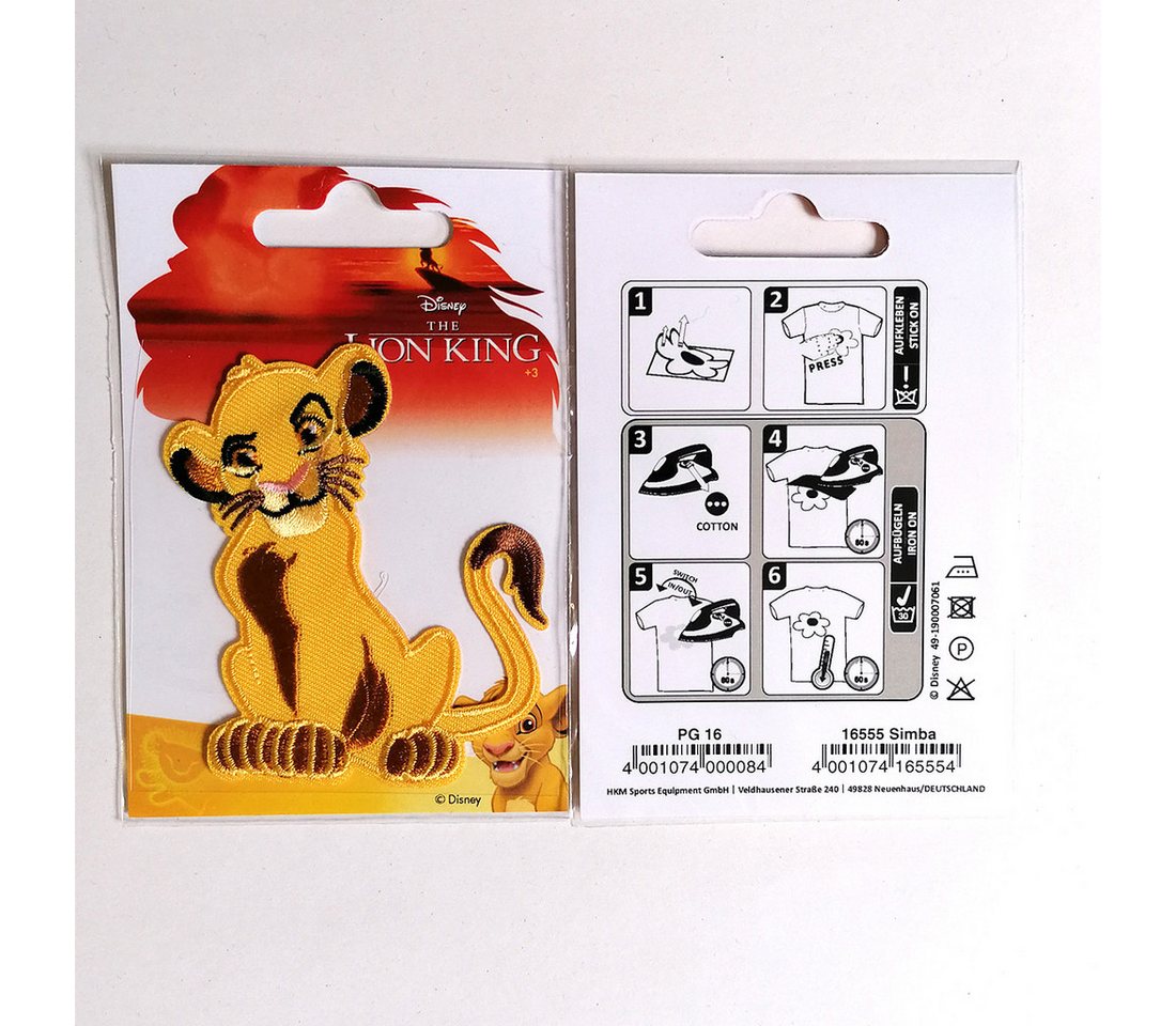 Disney Aufnäher Bügelbild, Aufbügler, Applikationen, Patches, Flicken, zum aufbügeln, Polyester, König Der Löwen Simba Tier - Größe: 7,8 x 6,2 cm – Bild 5 von 5
