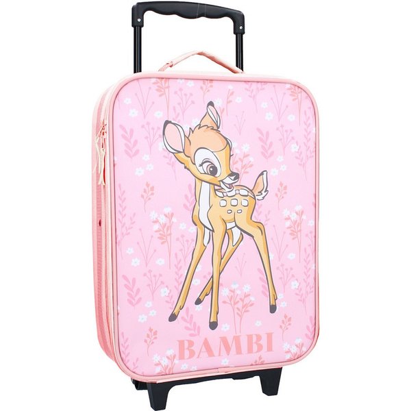 Disney Kinderkoffer Bambi Trolley Koffer Kindertrolley Trolly, nur 1 Kg Leicht, Innenmaße: 40x30x10cm, Außenmaße: 47x31x13cm