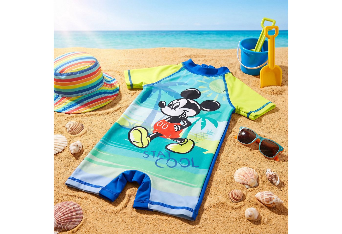 Disney Mickey Mouse Badeanzug Mickey Maus Einteiler Kinder Schwimmanzug Badeanzug Gr. 86 bis 116 – Bild 3 von 4