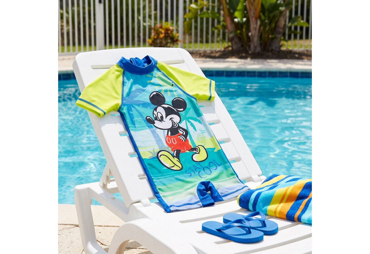 Disney Mickey Mouse Badeanzug Mickey Maus Einteiler Kinder Schwimmanzug Badeanzug Gr. 86 bis 116 – Bild 4 von 4