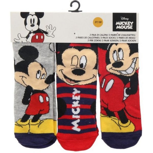 Disney Mickey Mouse Socken Kinder Socken 3er-Pack farbenfroh & bequem (3-Paar)