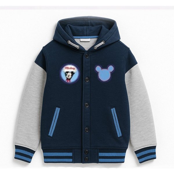 Disney Mickey Mouse Sweatjacke Kinder Sweatjacke mit Kapuze – bequeme Jacke mit Knöpfen