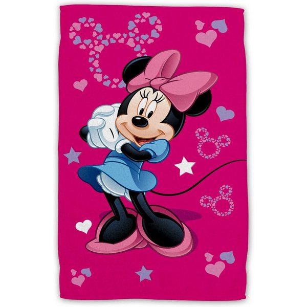 Disney Minnie Mouse Handtuch Handtuch 100% Baumwolle, 30x50 cm, schnelltrocknend & bedruckt