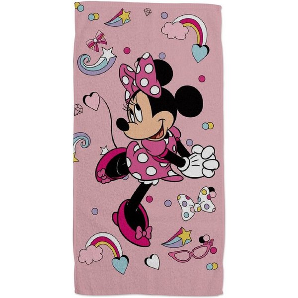 Disney Minnie Mouse Strandtuch Weiches Strandtuch – Saugstarkes Badehandtuch 70x140 cm