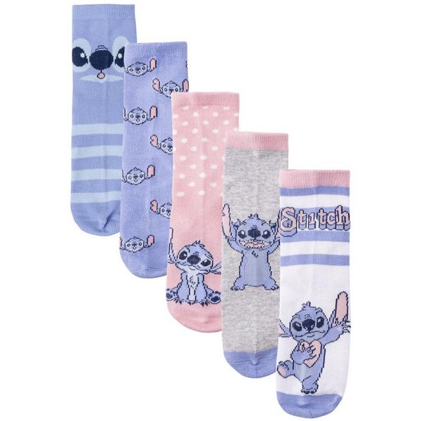 Disney Socken Socken Pack 5-teilig Stitch (Set)