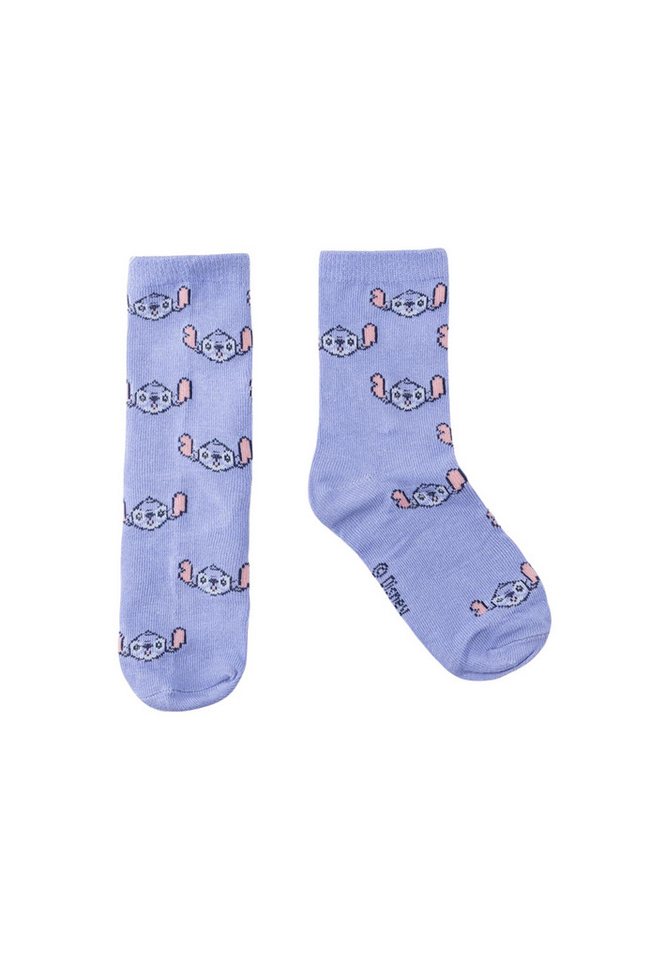 Disney Socken Socken Pack 5-teilig Stitch (Set) – Bild 4 von 5