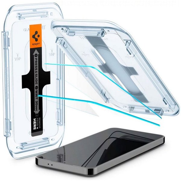 Spigen Displayschutzglas Spigen Displayschutzfolie 2er-Pack + Applicator Samsung Galaxy S25, 2 Stück