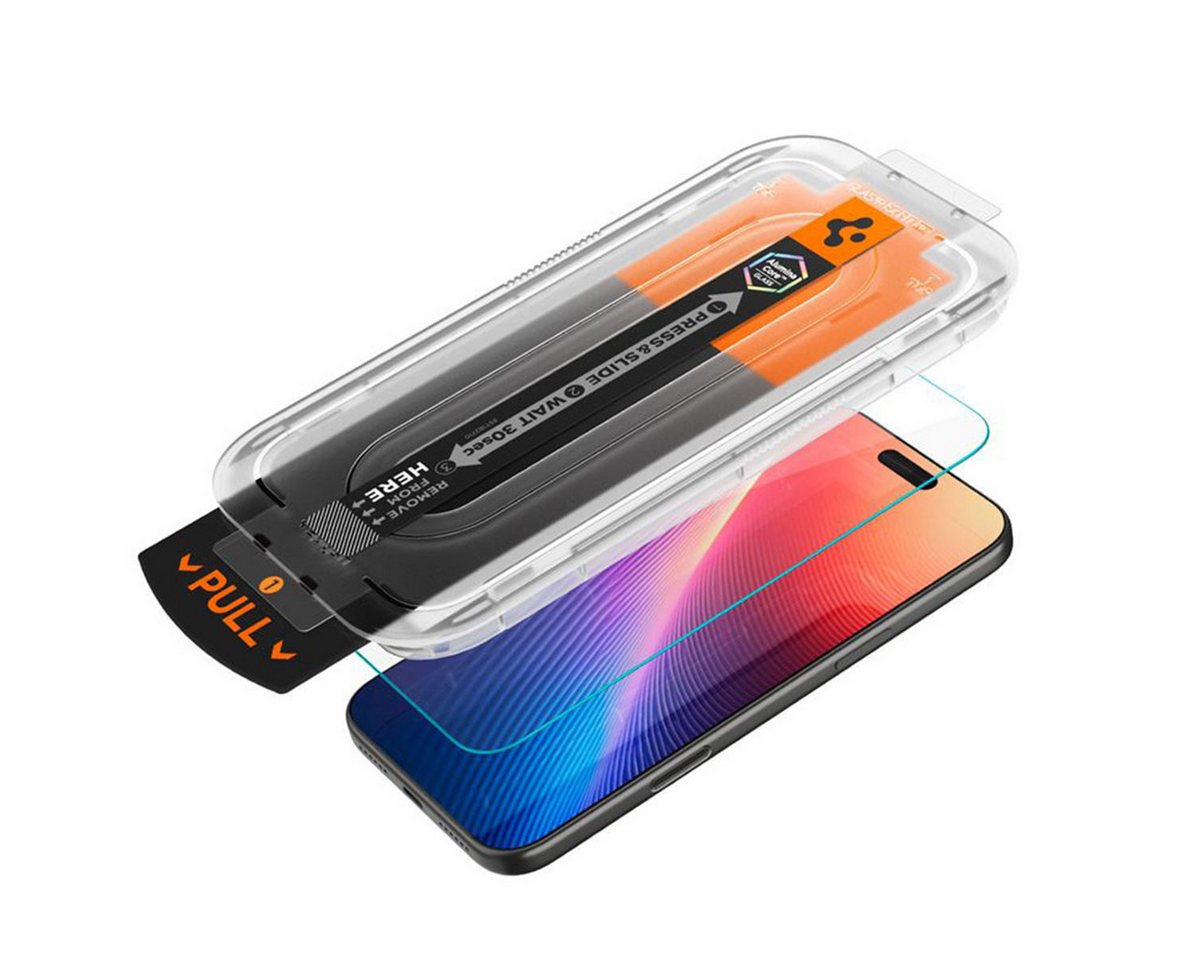 Spigen Displayschutzglas Spigen EZ Fit Glas.tR mit Installation Tray - 1er Pack Apple iPhone 17, 1 Stück – Bild 2 von 5
