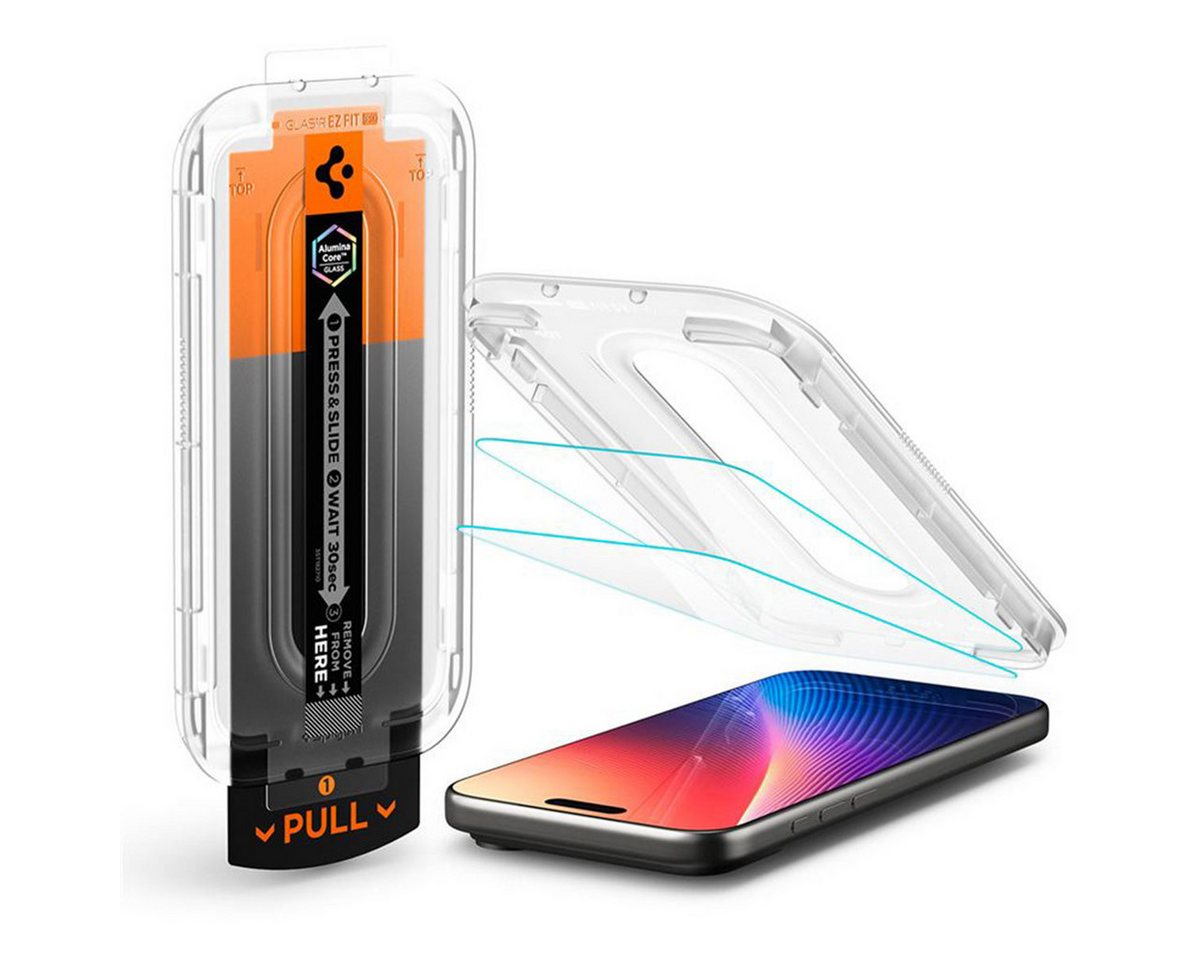 Spigen Displayschutzglas Spigen EZ Fit Glas.tR mit Installation Tray - 1er Pack Apple iPhone 17, 1 Stück – Bild 4 von 5