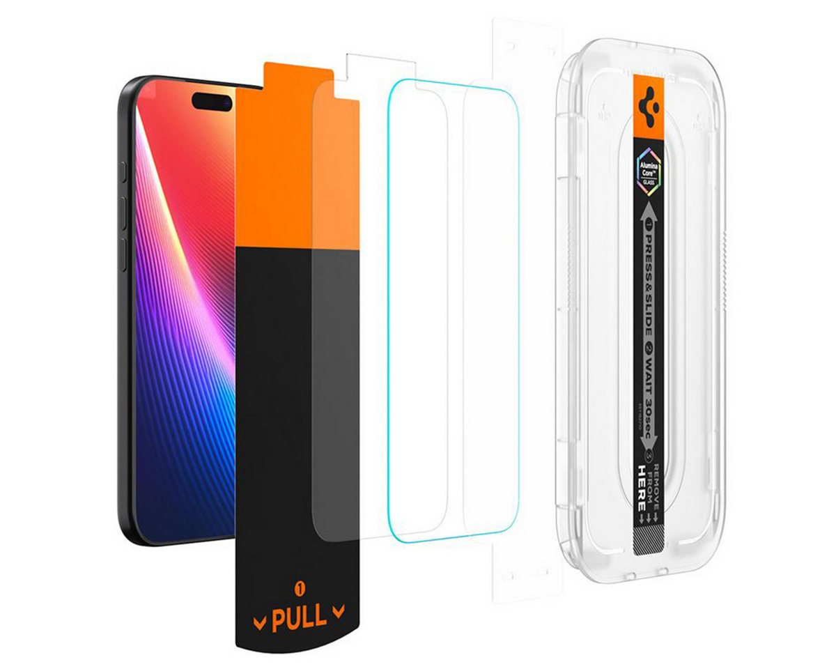 Spigen Displayschutzglas Spigen EZ Fit Glas.tR mit Installation Tray - 1er Pack Apple iPhone 17, 1 Stück – Bild 5 von 5
