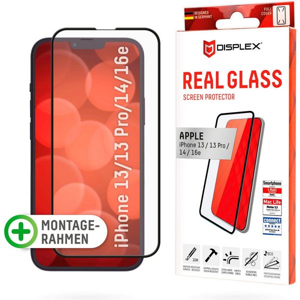 Displex Displayschutzglas Real Glass FC - iPhone 13/13 Pro/14 für Apple iPhone 13/13 Pro, Apple iPhone 14, Apple iPhone 16e