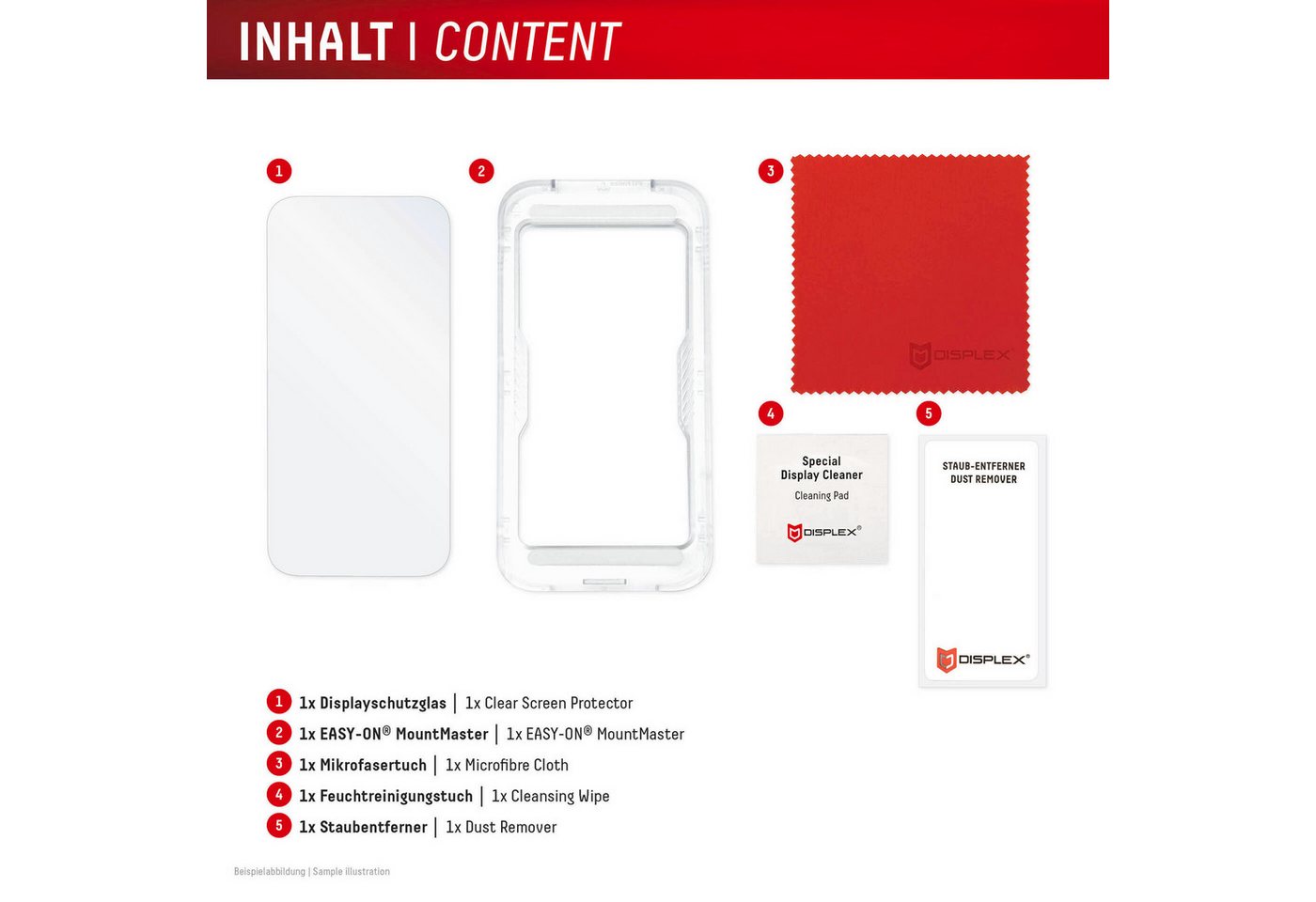 Displex Displayschutzglas Real Glass Screen Protector mit EASY-ON MountMaster für Apple iPhone 16e, Apple iPhone 17e, Displayschutzfolie, Schutzfolie, Bildschir – Bild 5 von 5