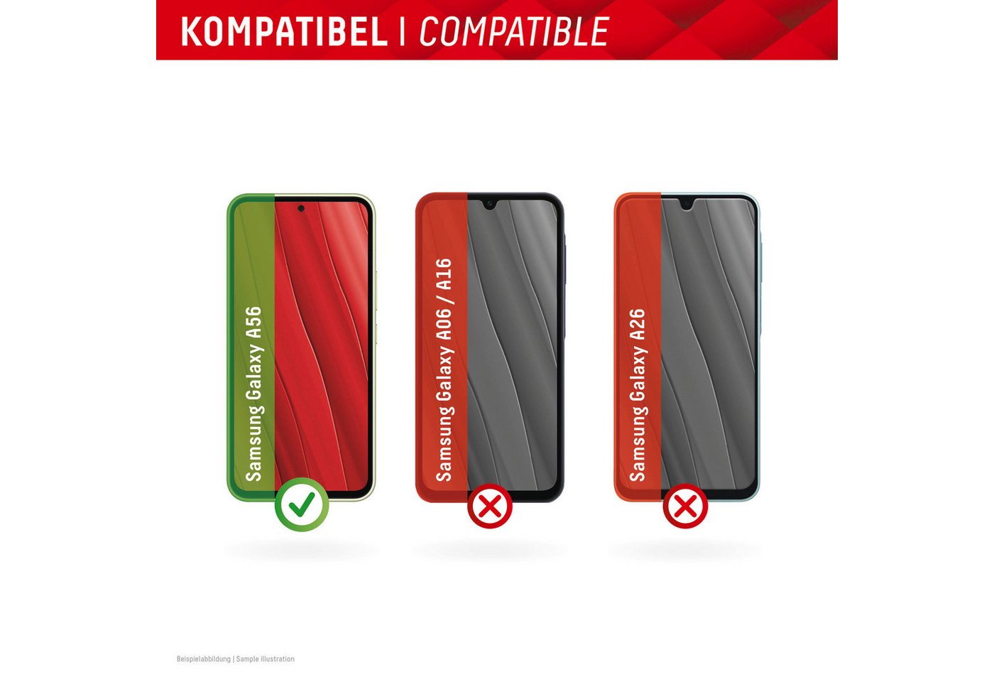 Displex Displayschutzglas Smart Glass Screen Protection - ultra-dünn, unzerbrechlich, unsichtbar für Samsung Galaxy A56, Displayschutzfolie, Schutzfolie, Bildsc – Bild 4 von 5