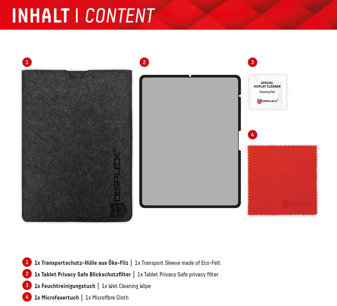 Displex Tablet-Hülle Blickschutzf. P.S.iPad Pro13'' – Bild 4 von 5