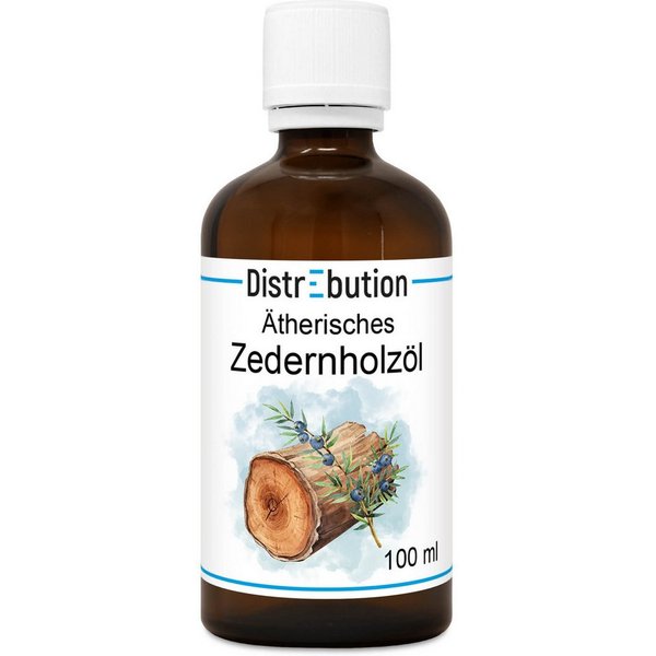 DistrEbution Duftöl Ätherisches Öl, Zedernholzöl, 100% Naturrein, Für Kerzen und Kosmetik