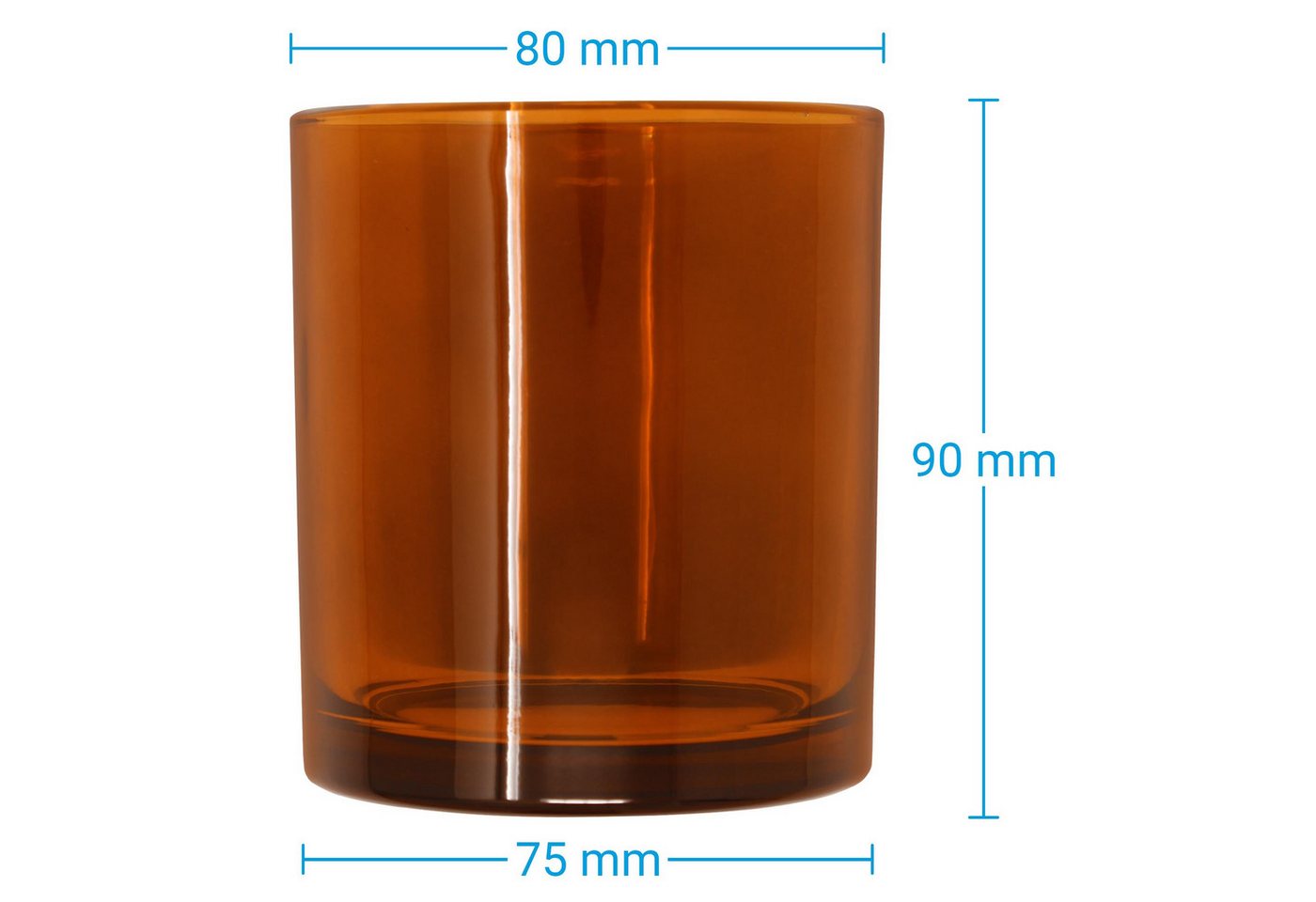 DistrEbution Glas Amber Glänzend 300 ml, 12-tlg. – Bild 2 von 3