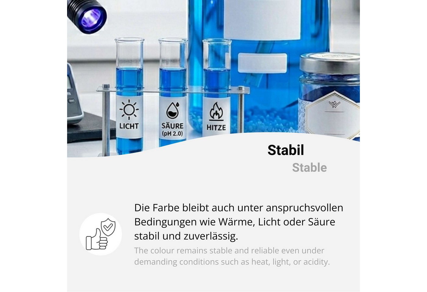 DistrEbution Lebensmittelfarbstoff Lebensmittelfarben in Blau, Rot, Gelb, Orange, Schwarz - 20g und 1kg, Brillantblau FCF (E 133) – Bild 4 von 5