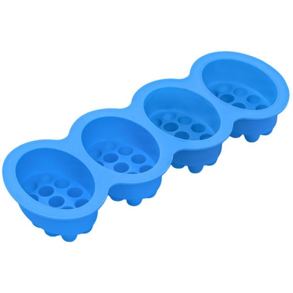 DistrEbution Silikonform Oval Massage-Relief, Seifenform, Relief Gießform für Handseife, Körperseife & Peelingseife