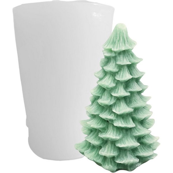 DistrEbution Silikonform Weihnachten, Kerzenform, Gießform aus Silikon, wiederverwendbare Form für Weihnachtskerzen