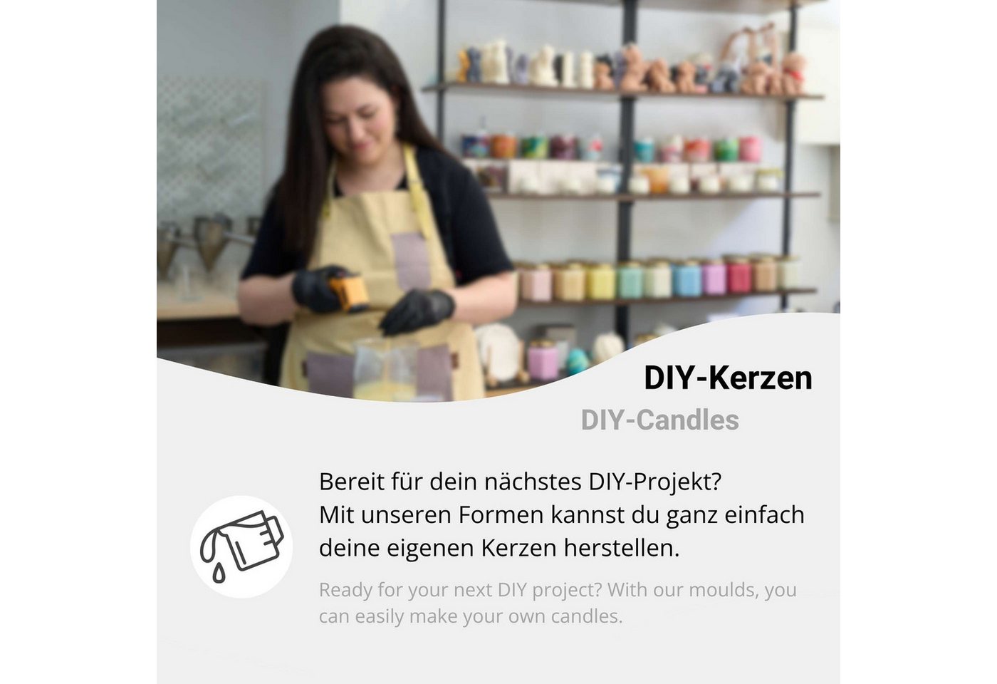 DistrEbution Silikonform Weihnachten, Kerzenform, Gießform aus Silikon, wiederverwendbare Form für Weihnachtskerzen – Bild 5 von 5