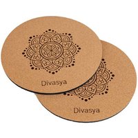 DIVASYA Yoga Knie Pad aus Kork 2er-Set