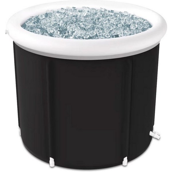 Divit Halter Eisbad aufblasbar EB14 PVC Eistonne tragbar 75 x 75 cm schwarz