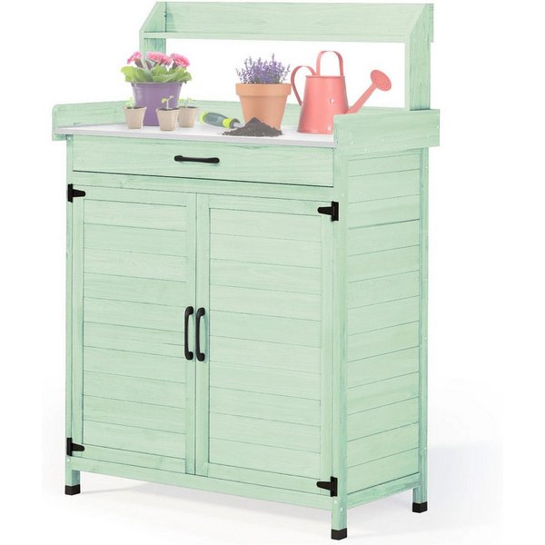 Divit Halter Gartenschrank mit Arbeitsfläche # PG03 Outdoor Schrank wetterfest Holz