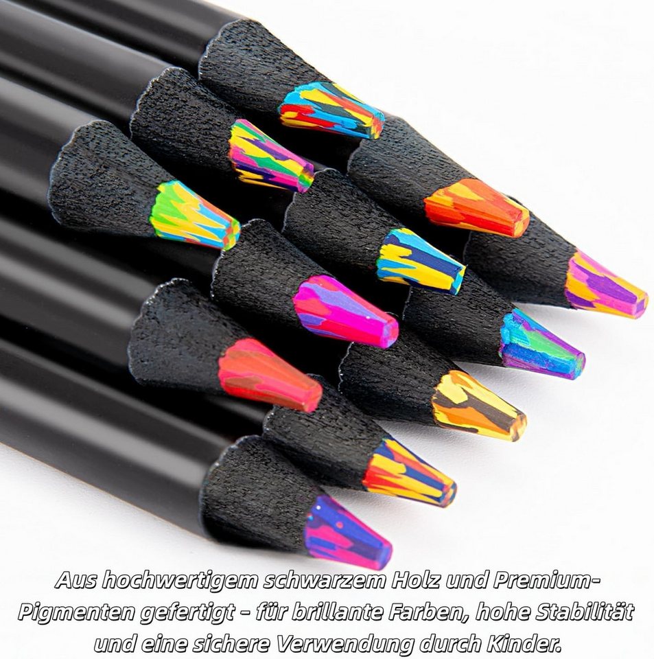 Diwzbyn Buntstift 12 Farben Regenbogenstift,Buntstifte Stifte Bastelset Kinder, (12-tlg), Schultüte Füllung, Mitgebsel Kindergeburtstag, Schulanfang Geschenke – Bild 3 von 5