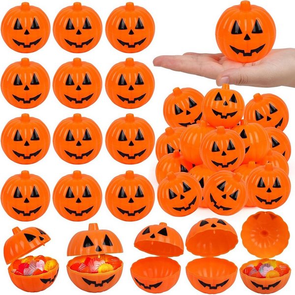 Diwzbyn Dekoobjekt Kürbis Halloween behandeln Container für Schnitzeljagd Spiel (20 St), Halloween Trick oder behandeln Süßigkeiten Boxen für Party Favors