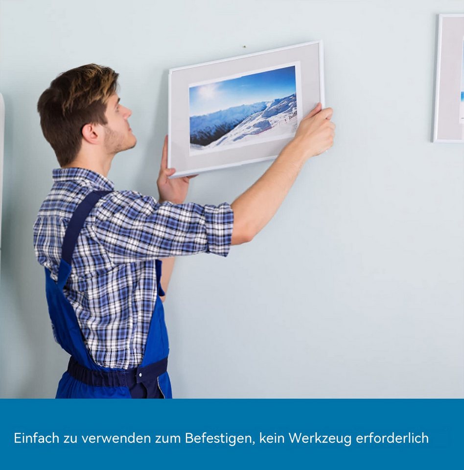 Diwzbyn Doppelklebeband 3M doppelseitiges Klebeband, starkes, ablösbares Montageklebeband doppelseitiges Klebeband UNIVERSAL,Bilderaufhängeband – Bild 5 von 5